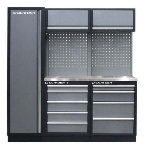 Sestava dílenského nábytku Procarosa PROFI TGBCW-130504 Pracovní deska:: nerezová TGBCW-130504-N