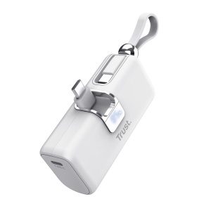 TRUST PACTO 5000 PD POCKET POWERBANK WHT 26105
