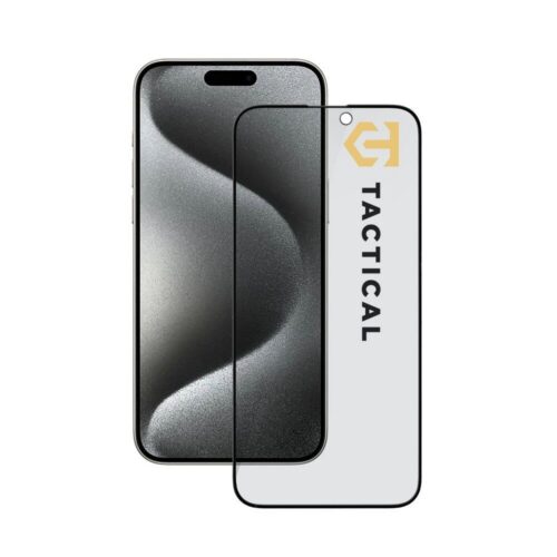 Tactical Glass Shield Privacy Stealth 5D sklo pro Apple iPhone 15 Pro Max Black 57983127194