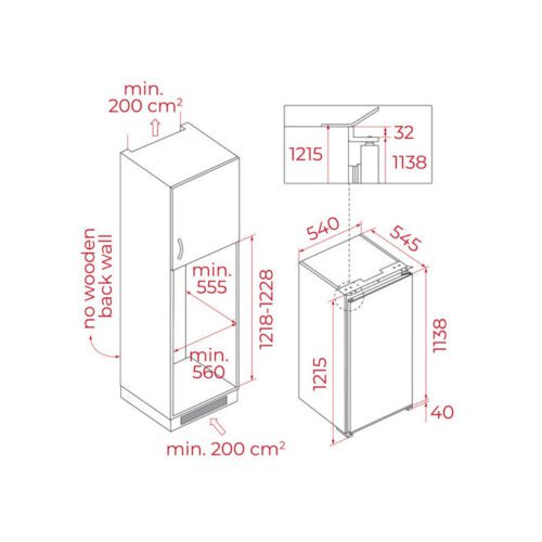 Teka RSR 42260 FI WH 220-240 50 EU vestavná lednice - Obrázek 2