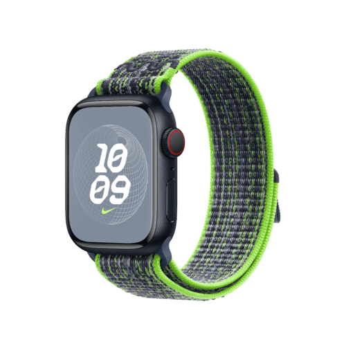 Apple Watch 38/40/41 mm jasně zelený / modrý provlékací sportovní řemínek Nike - Obrázek 2