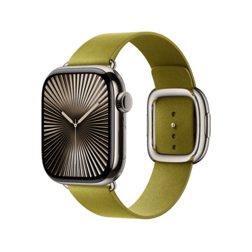 Apple Watch 38/40/41/42mm zelenožlutý řemínek s moderní přezkou – malý - Obrázek 2