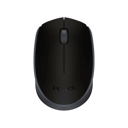 Logitech M171/Cestovní/Optická/1 000 DPI/Bezdrátová USB/Černá-šedá 910-004424