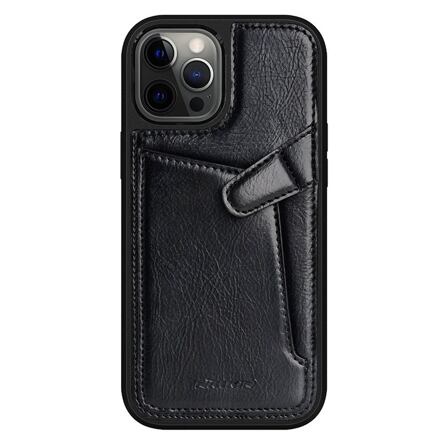 Nillkin Aoge kožený kryt pro iPhone 12 / 12 Pro barva Černá