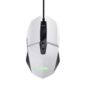 TRUST GXT 109 FELOX/Herní/Optická/Pro praváky/6 400 DPI/Drátová USB/Bílá 25066