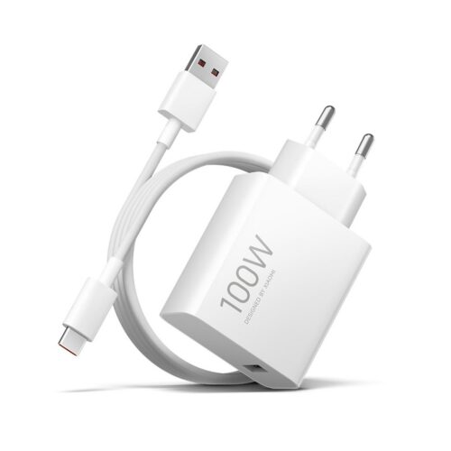 Xiaomi MDY-19-ER USB-A 100W Cestovní Nabíječka + USB-C 6A Datový Kabel White BHR095VEU