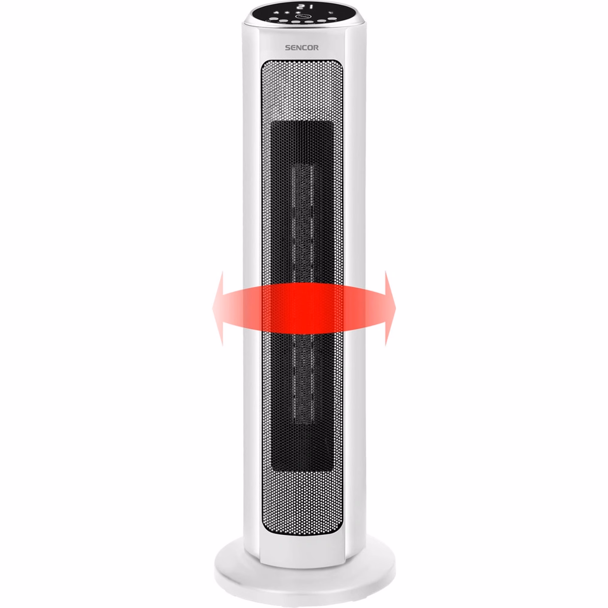 Chytrý sloupový teplovzdušný ventilátor s oscilací a časovačem SENCOR SFH 8994WH 1300-2200W - Obrázek 2