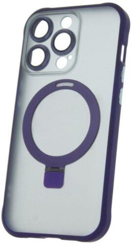 Silikonové TPU pouzdro Mag Ring pro iPhone 14 Pro fialové