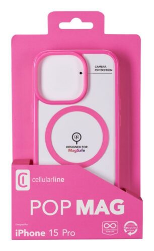 Zadní kryt Cellularline Pop Mag s podporou Magsafe pro Apple iPhone 15 Pro
