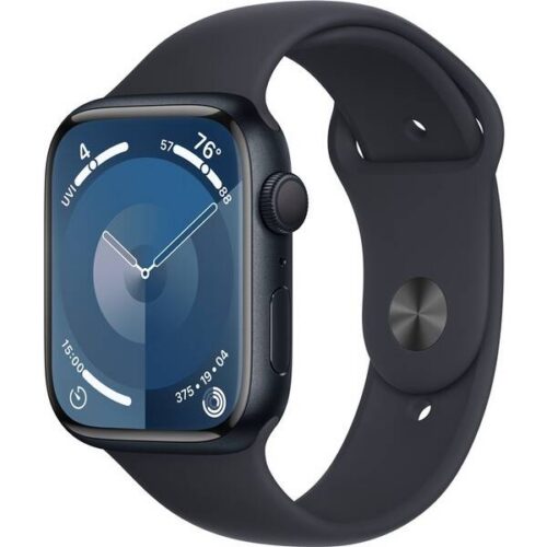 Apple Watch Series 9 45mm Cellular (Stav A-) Temně inkoustový hliník s temně modrým sportovním řemínkem MNK43CS/A