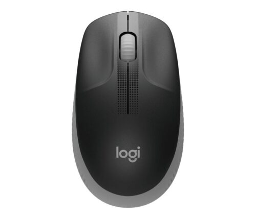 Logitech M190/Kancelářská/Optická/1 000 DPI/Bezdrátová USB/Šedá 910-005906