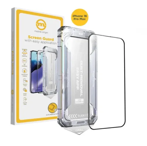 Ochranné sklo pro iPhone 16 Pro Max Mobile Origin Yellow Screen Guard s aplikátorem