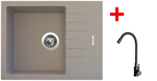 Sinks PERFECTO 650 Avena + ELASTA černá matná