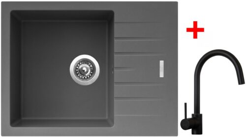 Sinks PERFECTO 650 Titanium + Vitalia černá matná