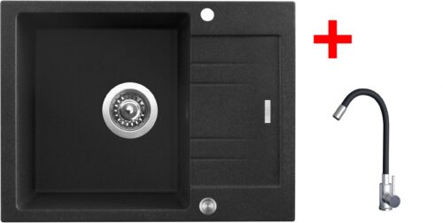 Sinks RAPID 580 XC Granblack + Elasta nerez/černá