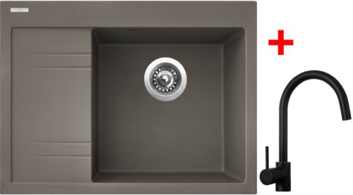 Sinks RIM 650 P Truffle + Vitalia černá matná