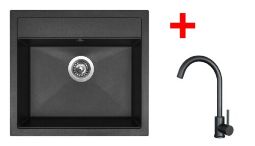 Sinks SOLO 560 Granblack + ARCO černá matná