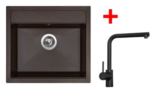 Sinks SOLO 560 Marone + ELKA Černá matná
