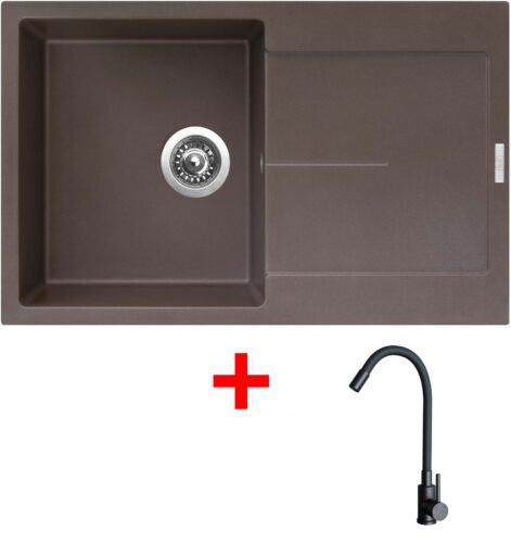 Sinks ULTIMA 790 Marone + ELASTA černá matná