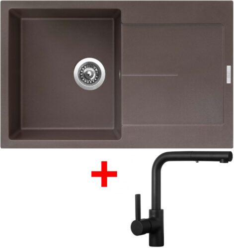 Sinks ULTIMA 790 Marone + ENIGMA S Černá matná