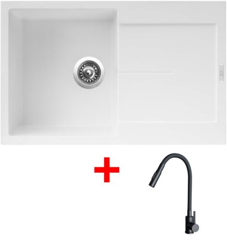 Sinks ULTIMA 790 Milk + ELASTA S černá matná