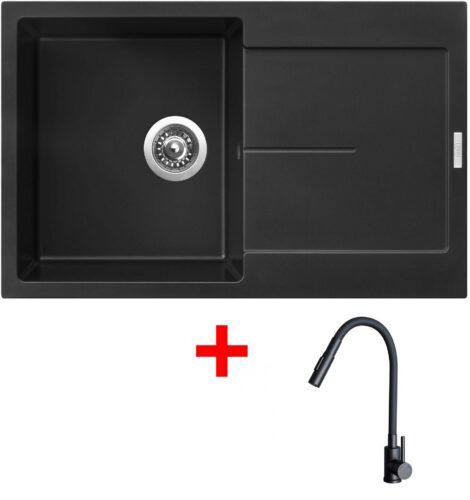 Sinks ULTIMA 790 Pureblack + ELASTA S černá matná