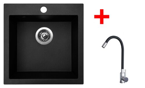 Sinks VIVA 455 Granblack + Elasta nerez/černá