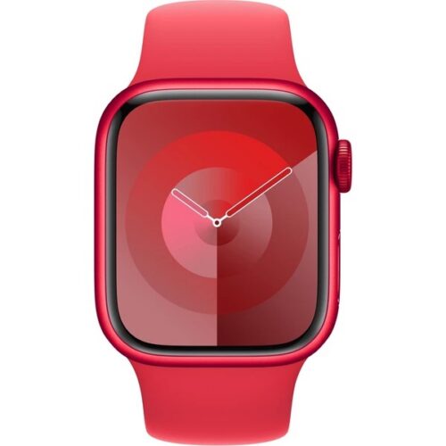 Apple Watch Series 9 45mm GPS (Stav A-) Červené s červeným sportovním řemínkem MNK43CS/A - Obrázek 2
