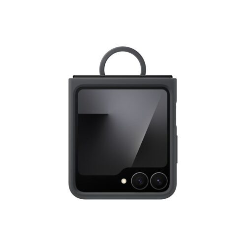 EF-PF741TBE Samsung Silikonový Kryt s Kroužkem pro Galaxy Z Flip 6/7 FE Black EF-PF741TBEGWW