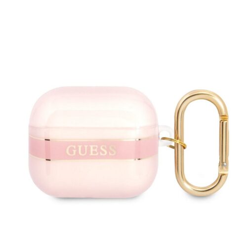 Guess TPU Printed Stripe Pouzdro pro Airpods 3 Pink GUA3HHTSP