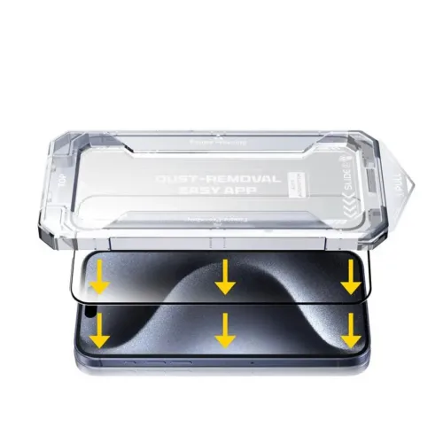 Ochranné sklo pro iPhone 16 Mobile Origin Yellow Screen Guard s aplikátorem - Obrázek 2