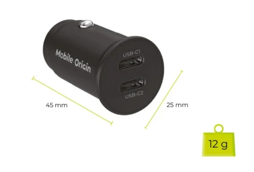 30W autonabíječka Mobile Origin CA20 - 2× USB-C - Obrázek 2