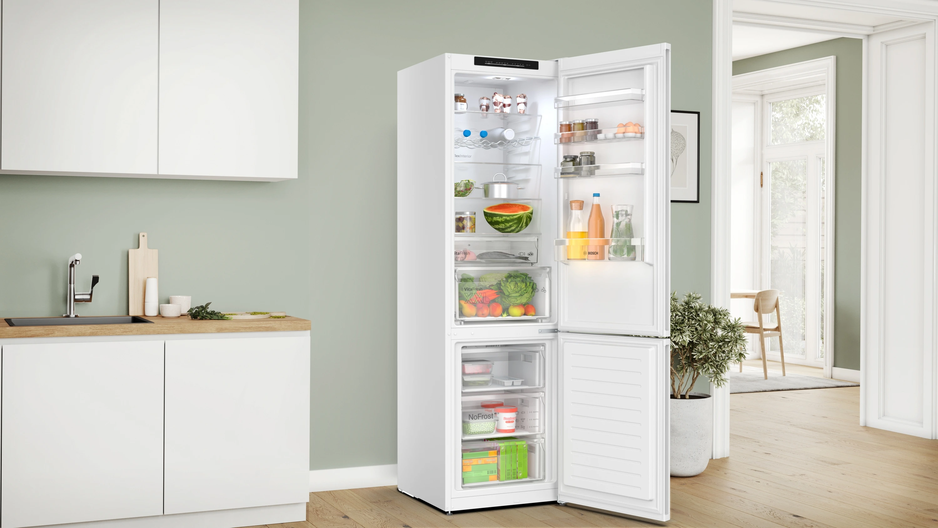 Bosch KGN392WDF kombinovaná lednice Serie 4 - Obrázek 2