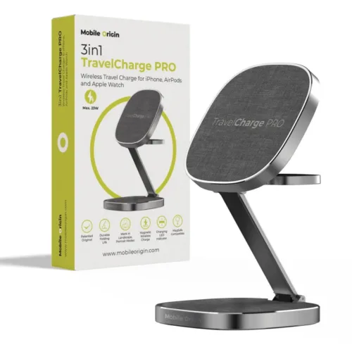 Cestovní bezdrátová nabíječka Mobile Origin TravelCharge PRO - šedá - Obrázek 2
