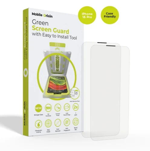 Ochranné sklo pro iPhone 16 Pro Mobile Origin EasyGlass Case Friendly s aplikátorem - 2 ks
