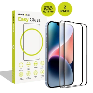 Ochranné sklo pro iPhone 16e / 14 / 13 / 13 Pro Mobile Origin EasyGlass - 2 ks