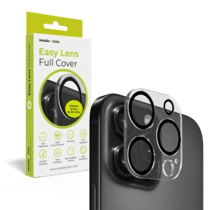 Sklo na fotoaparát pro iPhone 15 Pro / 15 Pro Max Mobile Origin Easy Lens Full Cover - průhledné