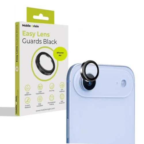 Sklo na fotoaparát pro iPhone Air Mobile Origin Easy Lens Full Cover - černé