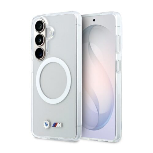 BMW M IML Metal Logo Magnetic Zadní Kryt pro Samsung Galaxy S26 Transparent BMHMS26S25HSMLKT