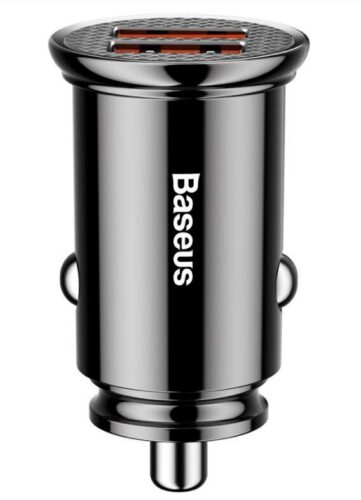 Baseus CCALL-YD01 Circular Nabíječka do Auta 2xUSB QC3.0 30W Black CCALL-YD01 - Obrázek 2