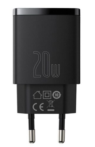 Baseus CCXJ-B01 Compact Quick Nabíječka USB/USB-C 20W Black CCXJ-B01
