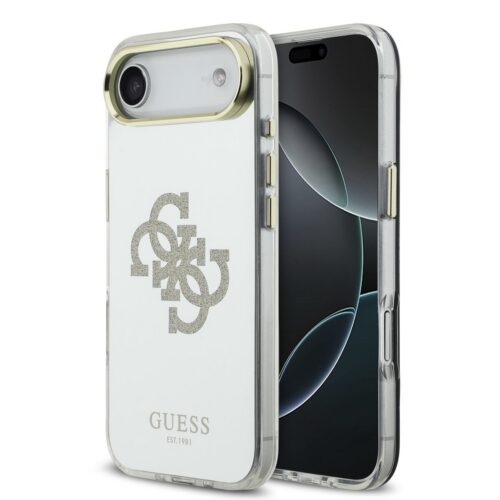 Guess PC/TPU Mirror 4G Glitter Logo MagSafe Zadní Kryt pro iPhone Air Gold GUHMP17MHMR4GDG