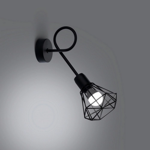Nástěnné svítidlo SOLLUX ARTEMIS 1S černé E14 1x40W bez žárovky SL.1108 - Obrázek 2