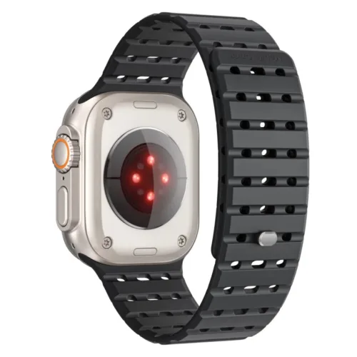 Řemínek pro Apple Watch 44/45/46/49 mm Mobile Origin Elegant Strap s magnetickým zapínáním – černý - Obrázek 2
