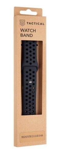 Tactical 161 Double Silikonový Řemínek pro Apple Watch 1/2/3/4/5/6/7/8/9/10/SE 42/44/45/46mm Black Tactical 161