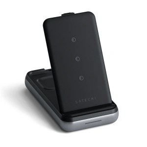 10 000 mAh hliníková bezdrátová powerbanka se stojánkem Satechi Duo Wireless Charger
