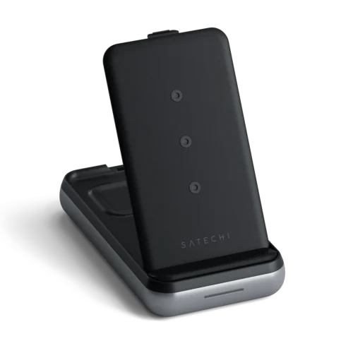 10 000 mAh hliníková bezdrátová powerbanka se stojánkem Satechi Duo Wireless Charger