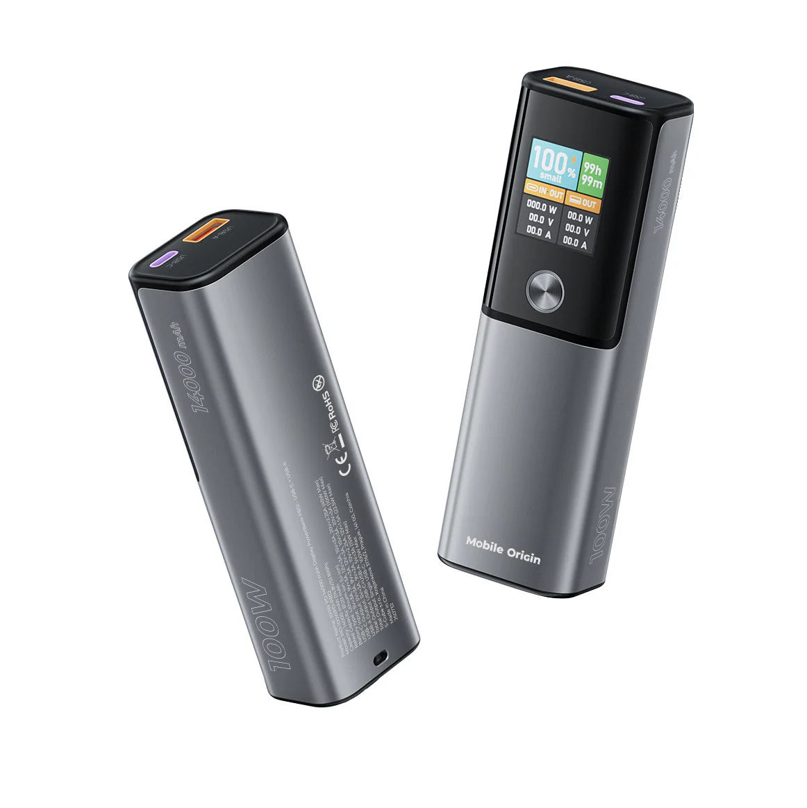 100W PD rychlonabíjecí powerbanka s displejem Mobile Origin PB12 14 000 mAh - Obrázek 2