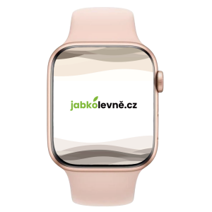 Apple Watch SE (2020) 44mm GPS (Stav A/B) Zlatý hliník s béžovým sportovním řemínkem