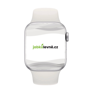Apple Watch Series 4 44mm Cellular (Stav A-) Stříbrný hliník s bílým sportovním řemínkem MRGE3QC/A
